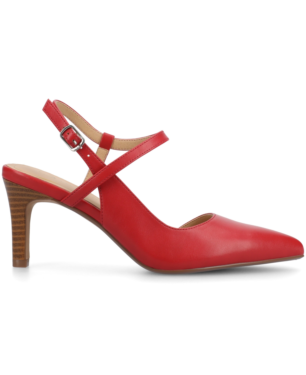 Journee Collection Scipio Pointed Toe Pump In Red