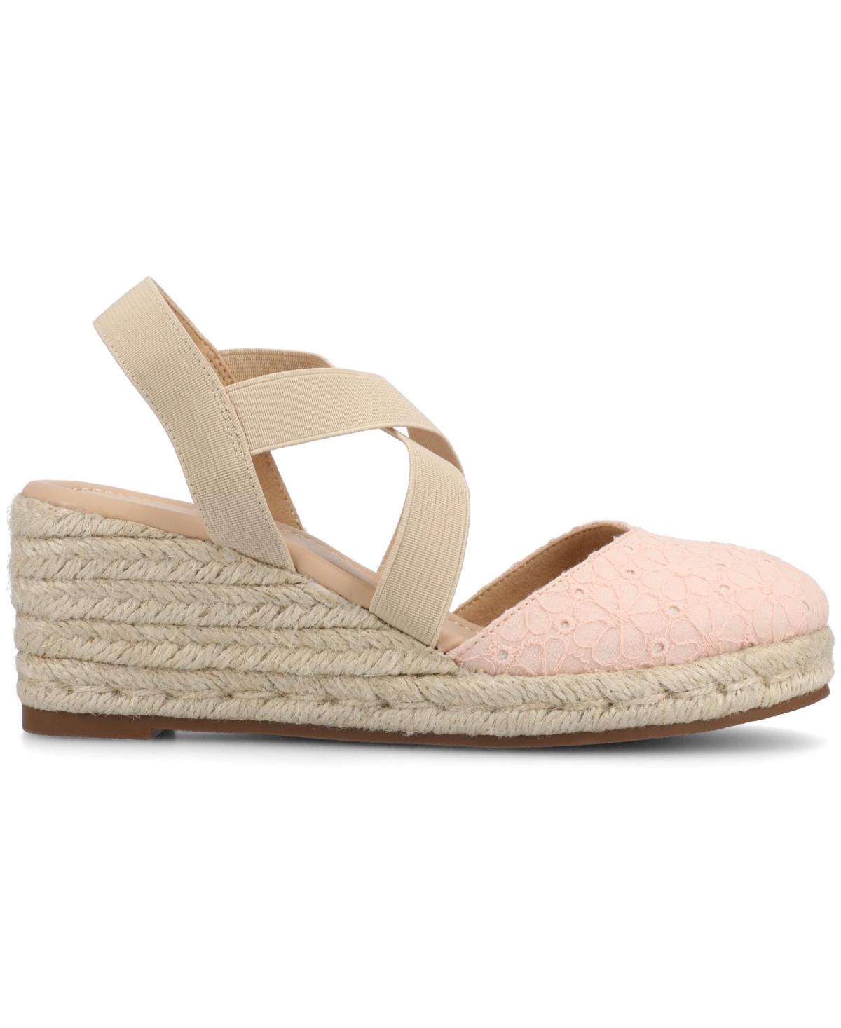 Shop Journee Collection Women's Ashlee Espadrille Platform Wedge Sandals In Pink