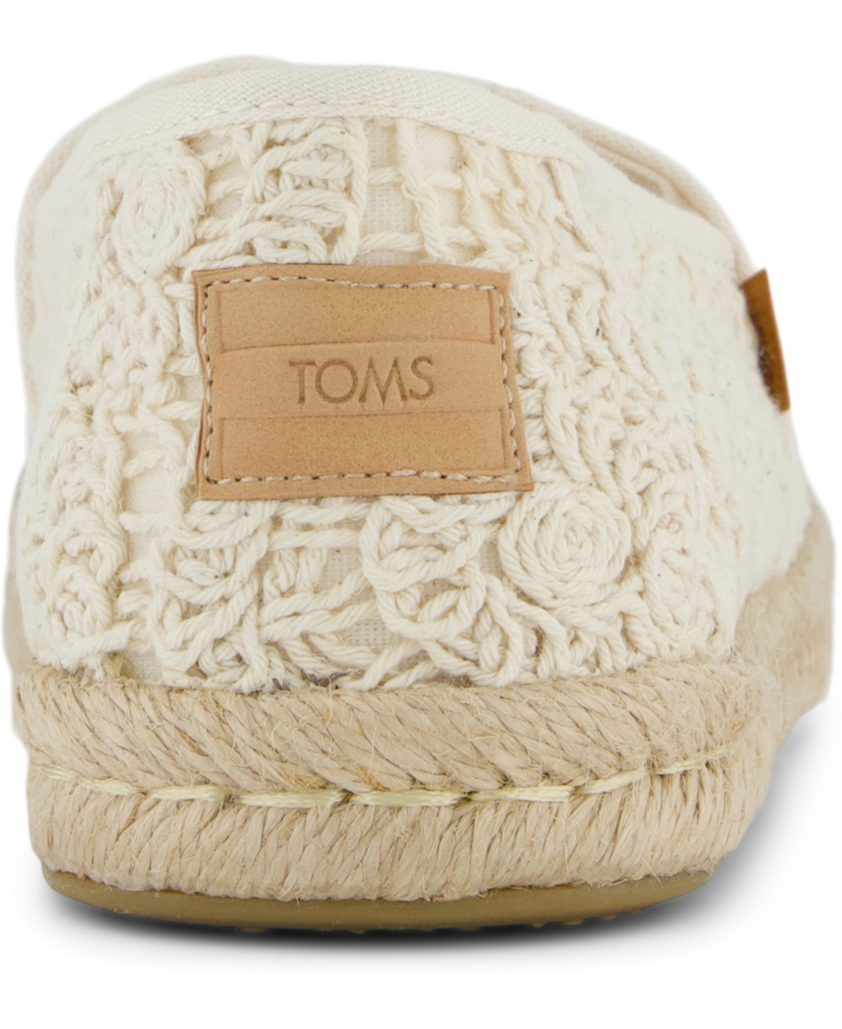 Toms Classic Alpargata Slip-on In Natural Crochet Lace