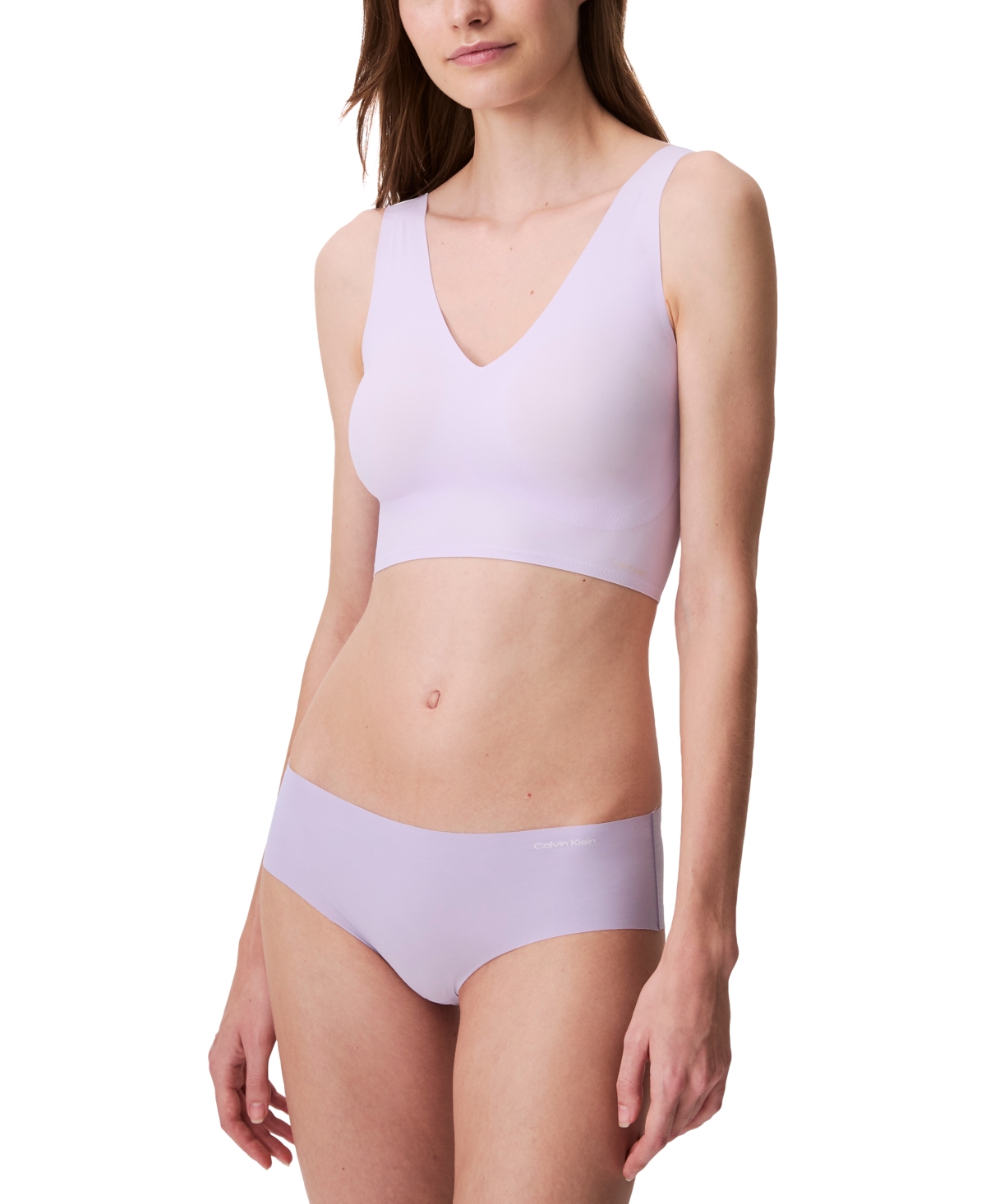 Calvin Klein Women's Invisibles Gel Wire Lightly Lined Bralette Qf7142 In Lilac Quartz