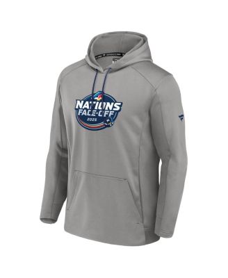 Men's Gray NHL 2025 4 Nations Face-Off Authentic Pro Fleece Pullover Hoodie