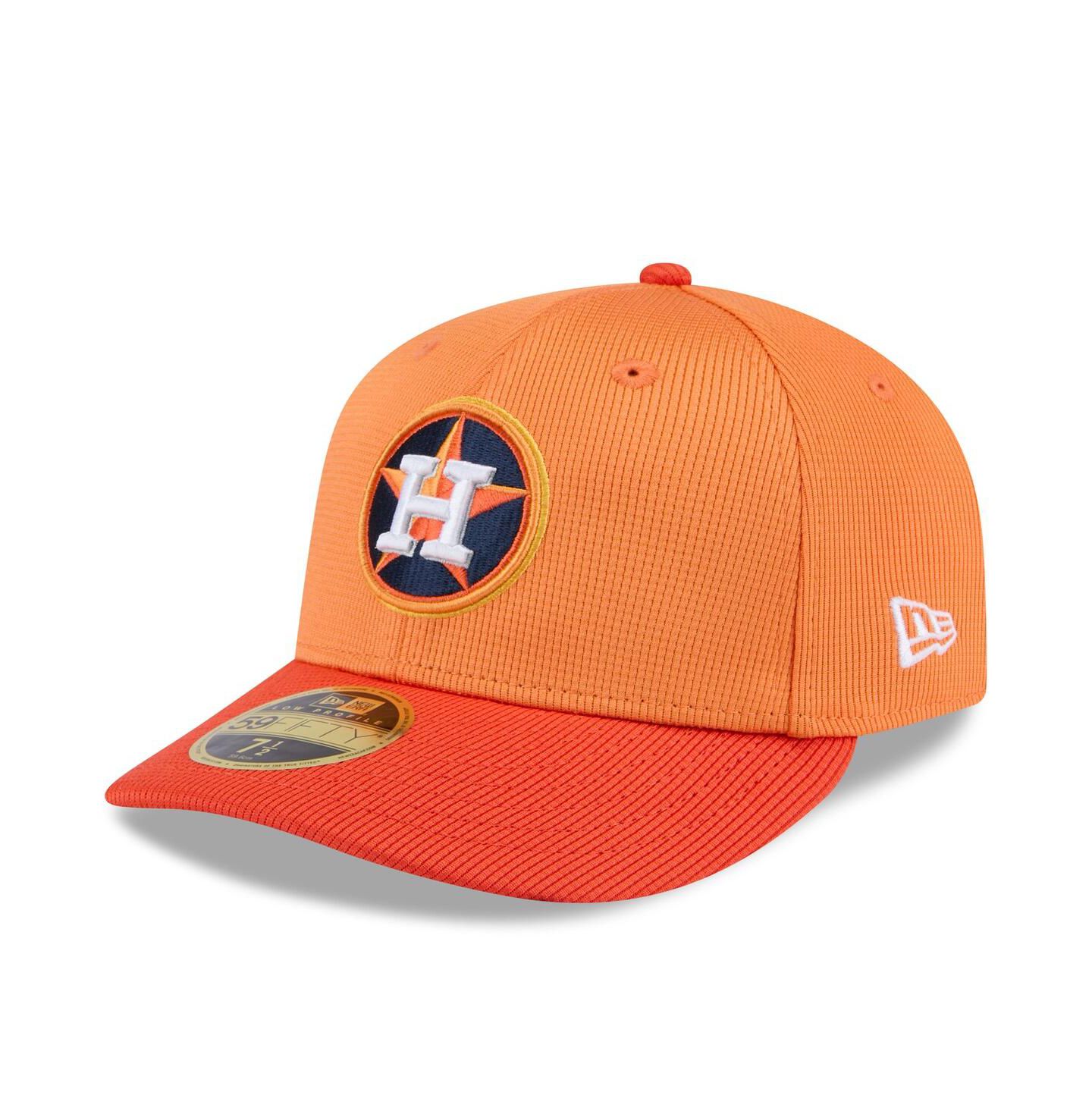 Мужская кепка New Era Orange Houston Astros 2025 Spring Training Low Profile 59FIFTY Fitted Hat — фото 4