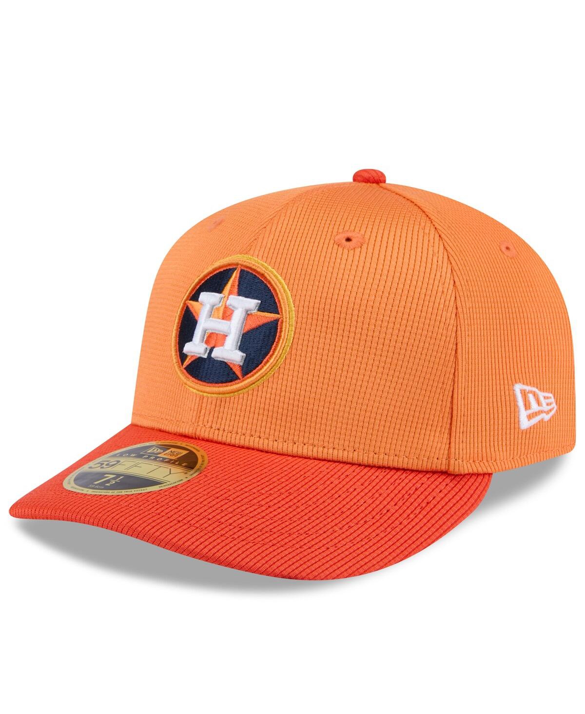 New Era Men's Orange Houston Astros 2025 Spring Training Low Profile 59fifty Fitted Hat In Orange