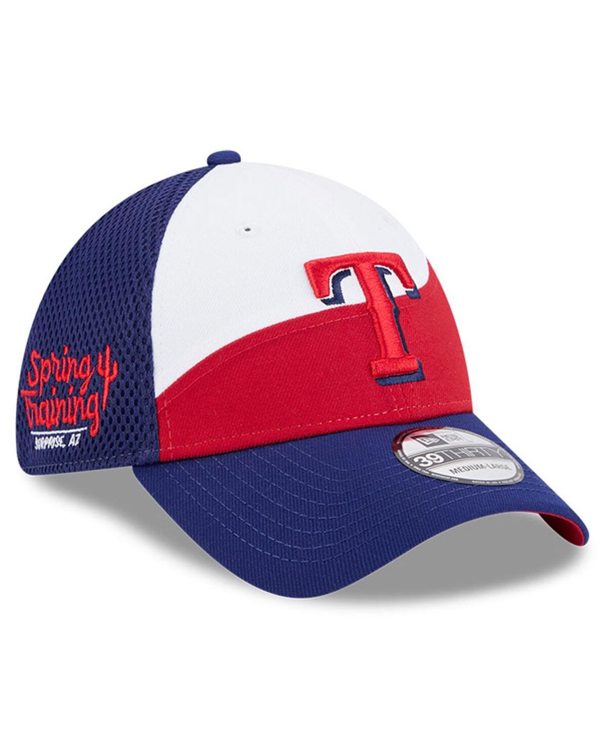 New Era Men's Red/royal Texas Rangers 2025 Spring Training 39thirty Flex Hat In Red,royal