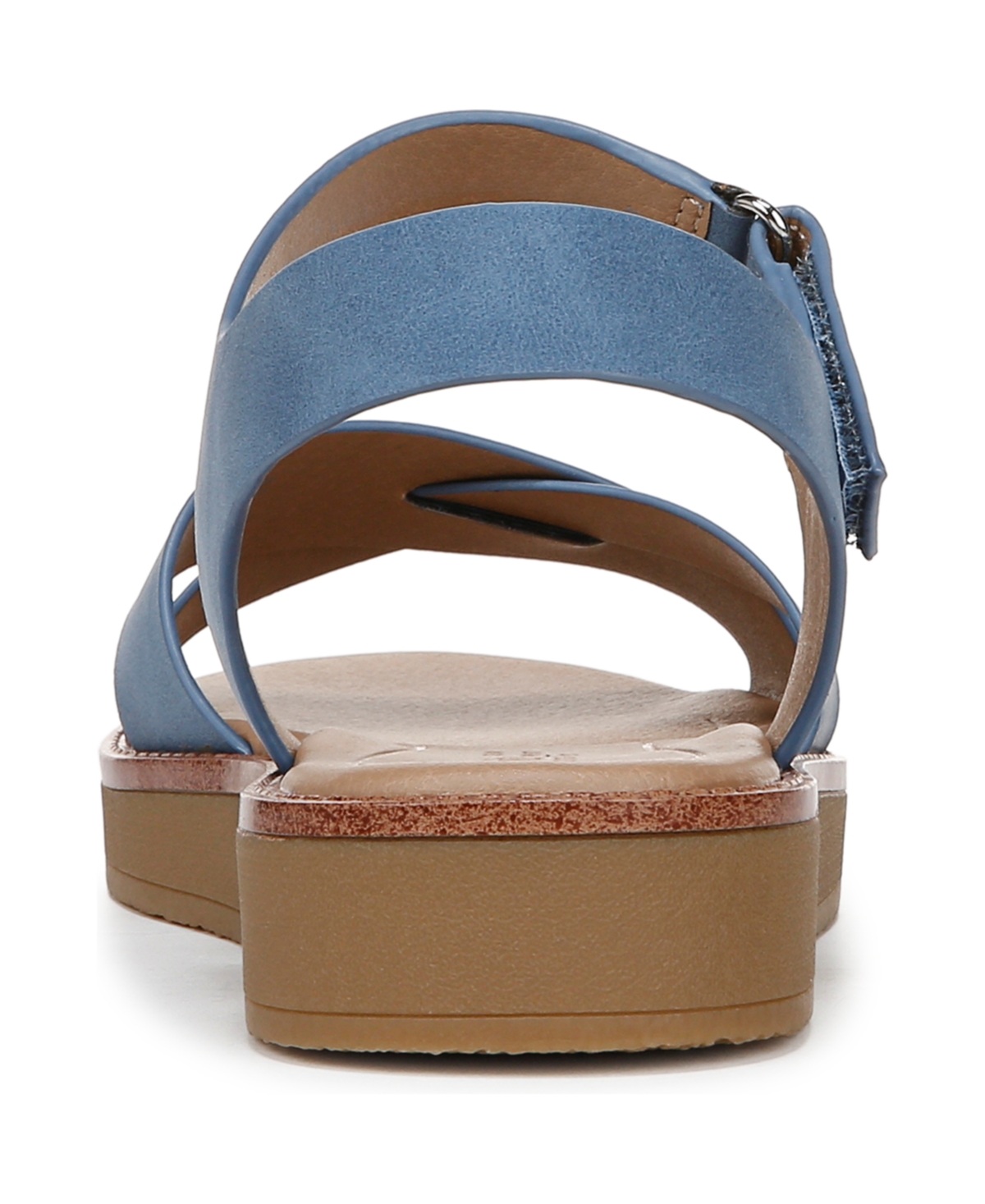 Shop Lifestride Women's Wren Strappy Platform Sandals In Blue Faux Leather