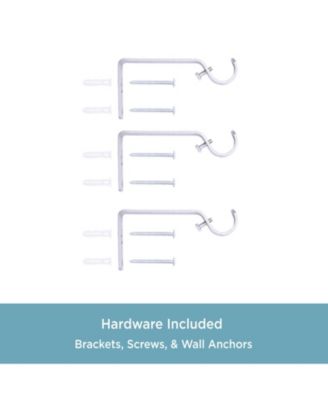 Bryce Decorative Curtain Rod with Finials for Medium to Large Windows – Stylish Satin Nickel Design