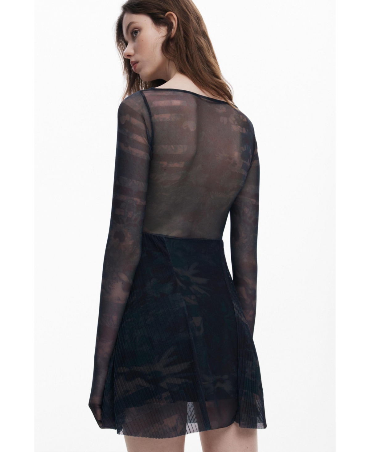 Desigual Women's Collina Strada Pleated Dress In Black
