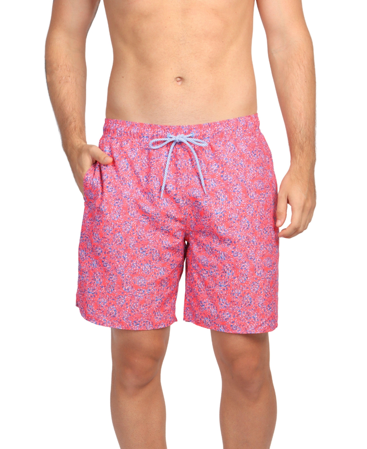 Multi Abstract Swim Shorts - Salmon