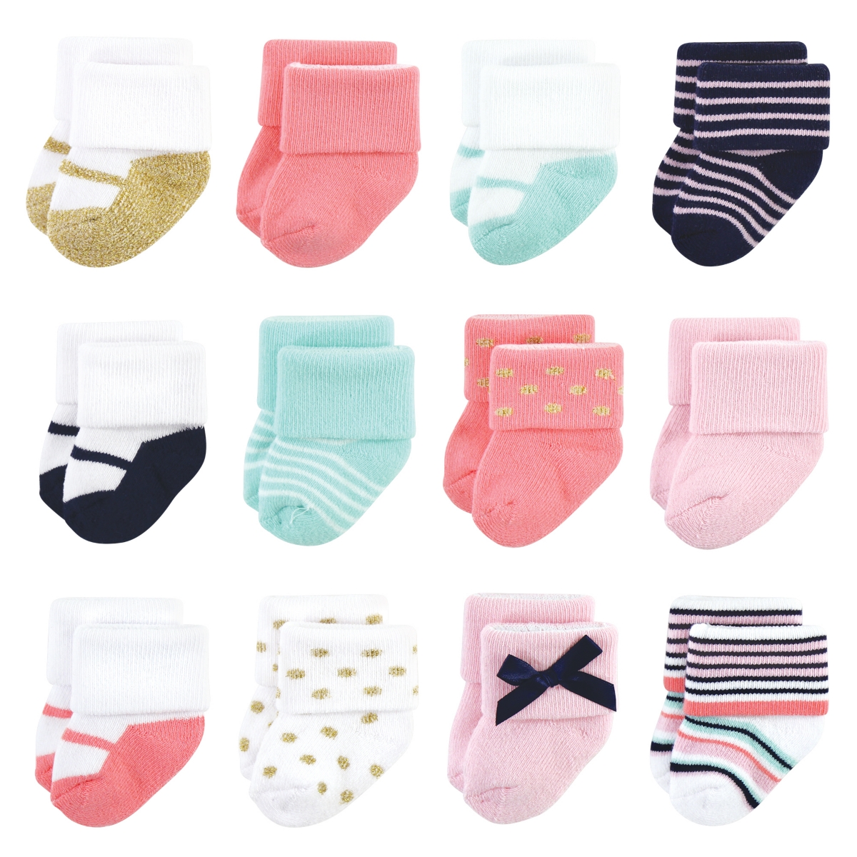 Little Treasure Baby Boys 24 Pairs of Comfort Knit Terry Socks