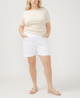 Plus Size Boyfriend Relaxed Mid Rise Shorts