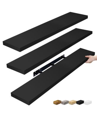 3 Pack 47 x 9.25 Inch Wall Mounted Floating Shelves - Stylish and Functional Storage