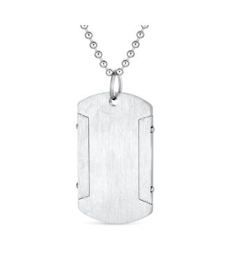 Inspirational Mantra Military Style Serenity Prayer Dog Tag Necklace