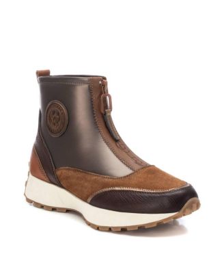 Carmela Leather Collection Women's Sneaker Booties By Xti