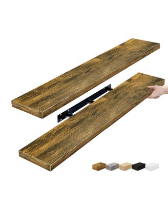 2 Pack 47 x 9.25 Inch Wall Mounted Floating Shelves - Stylish and Functional Storage