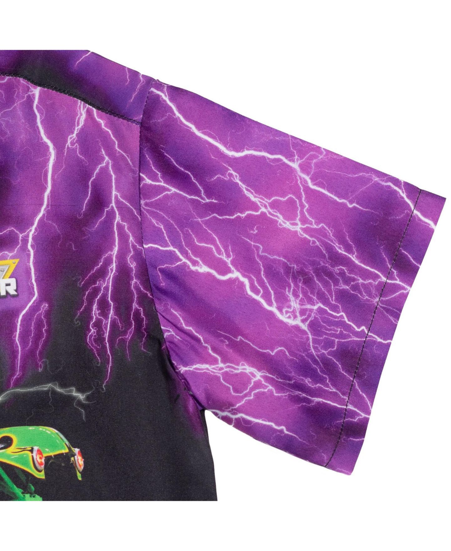Рубашка Monster Jam Grave Digger Hawaiian Button Down Dress Shirt для мальчиков-малышей, цвет: Фиолетовый / Зелёный — фото 7