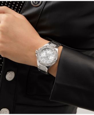 Women's Multifunction Silver-Tone Stainless Steel Watch, 38mm