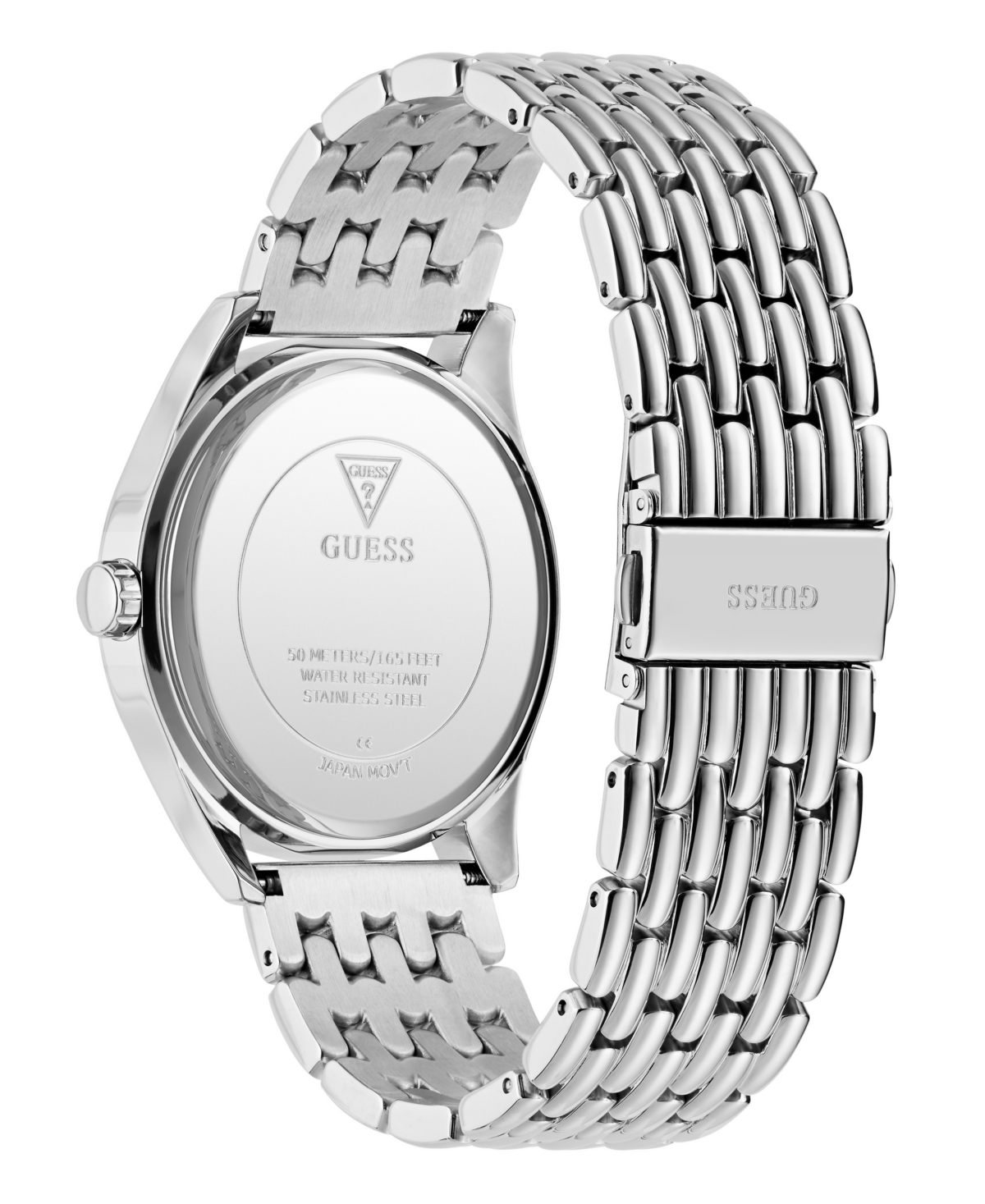 Guess Men's Analog Silver-tone Steel Watch, 42mm