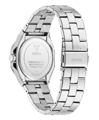Women's Analog Silver-Tone Stainless Steel Watch, 34mm