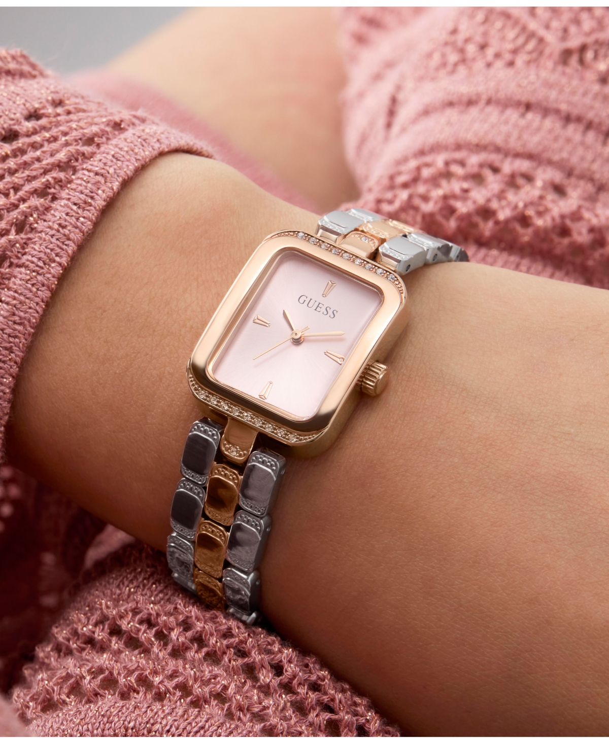Guess Women's Analog Two-tone Steel Watch, 22mm In Two-tone