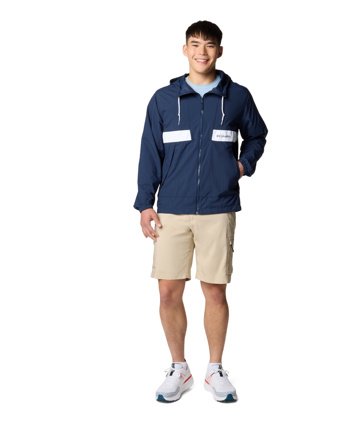 COLUMBIA MEN'S SPIRE VALLEY HOODED WINDBREAKER 