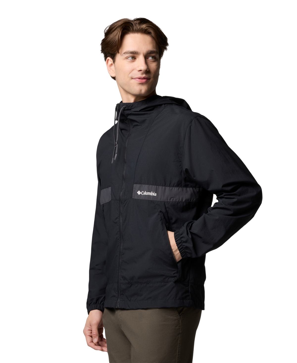 COLUMBIA MEN'S SPIRE VALLEY HOODED WINDBREAKER 