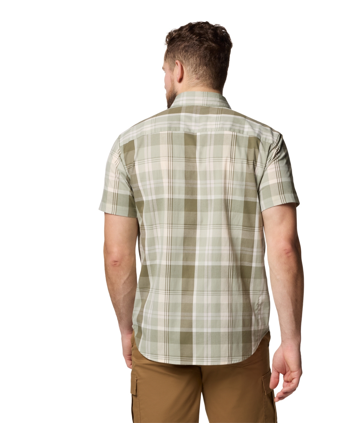 Shop Columbia Men's Rapid Rivers Short Sleeve Plaid Shirt In Safari Mul