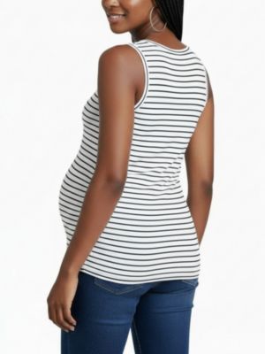 Maternity Scoop Neck Side-Ruched Tank Top - Motherhood