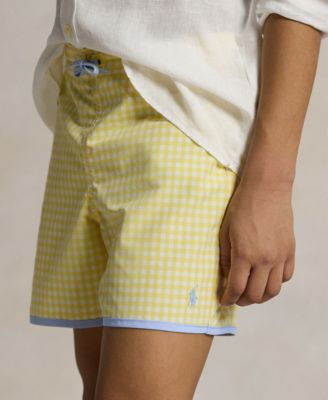 Big Boys Gingham Swim Trunk