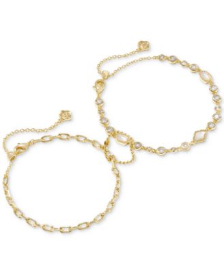 Kendra Scott - 14k Gold-Plated 2-Pc. Set Mixed Stone & Link Bracelets