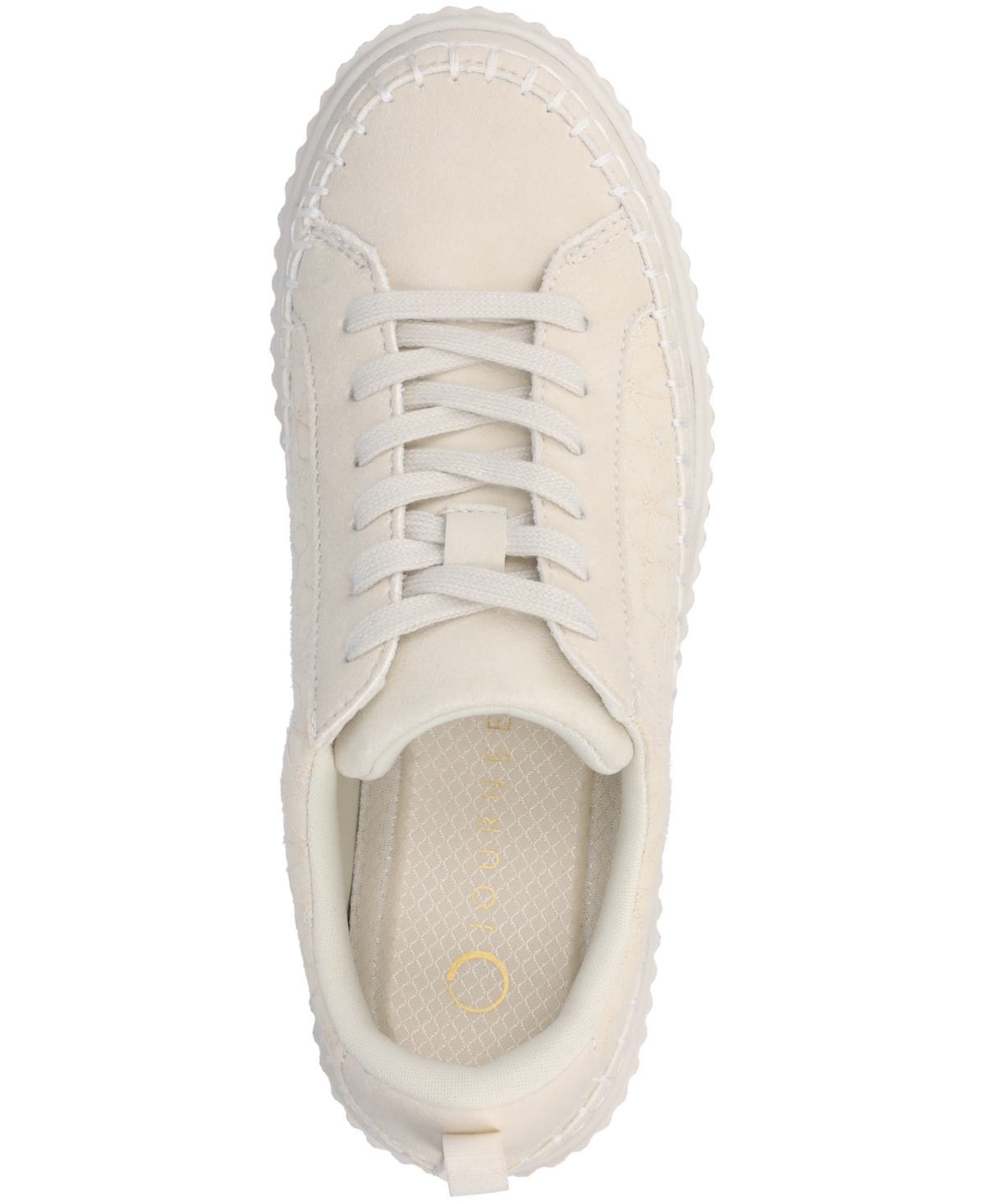 Journee Collection Women's Pazey Platform Lace-up Casual Sneakers In Bone