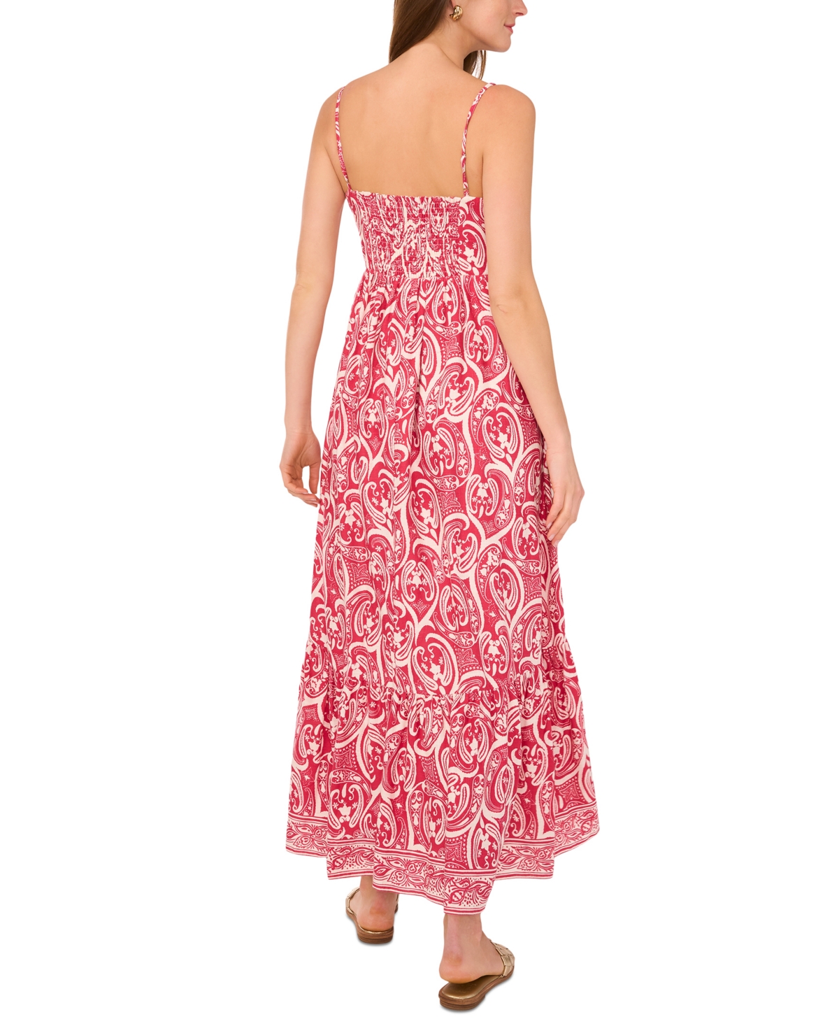 1.state Sleeveless Sweep Maxi Dress In Magenta