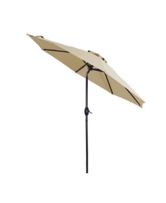 9 ft. Steel Market Outdoor Tilt Patio Umbrella in Blue