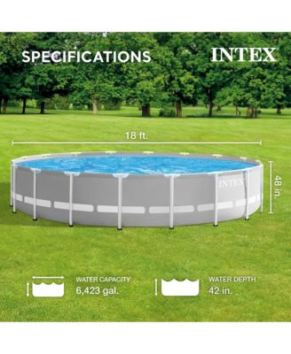 Prism Frame Above Ground 18' x 48" Pool Set w/ 6 Replacement Filters