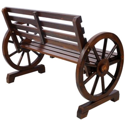 Streamdale 2-Person Wagon Wheel Bench for Outdoor & Patio