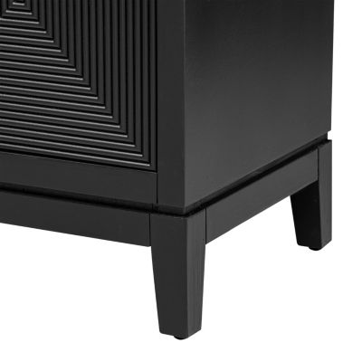 Streamdale Sleek Storage Cabinet Sideboard Buffet with Vertical Line Design,Suitable for Study,Entrance and Living Room