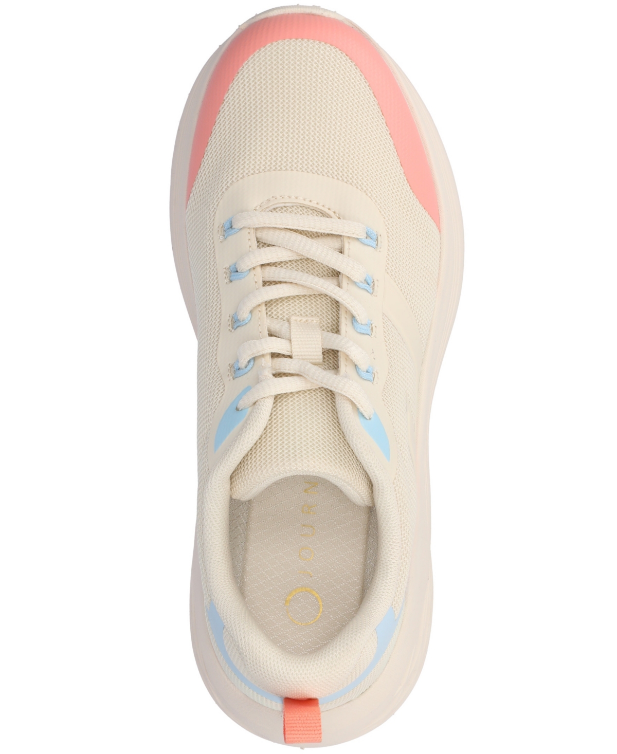 Journee Collection Women's Marshel Lace Up Jogger Sneakers In Beige