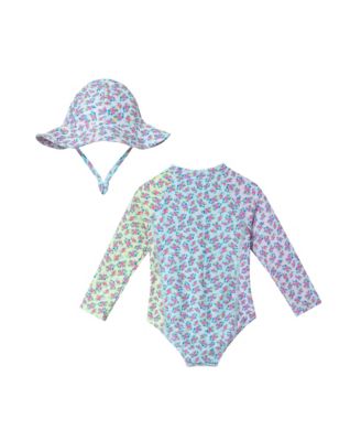 Infant Girls Floral Print Rash Guard
