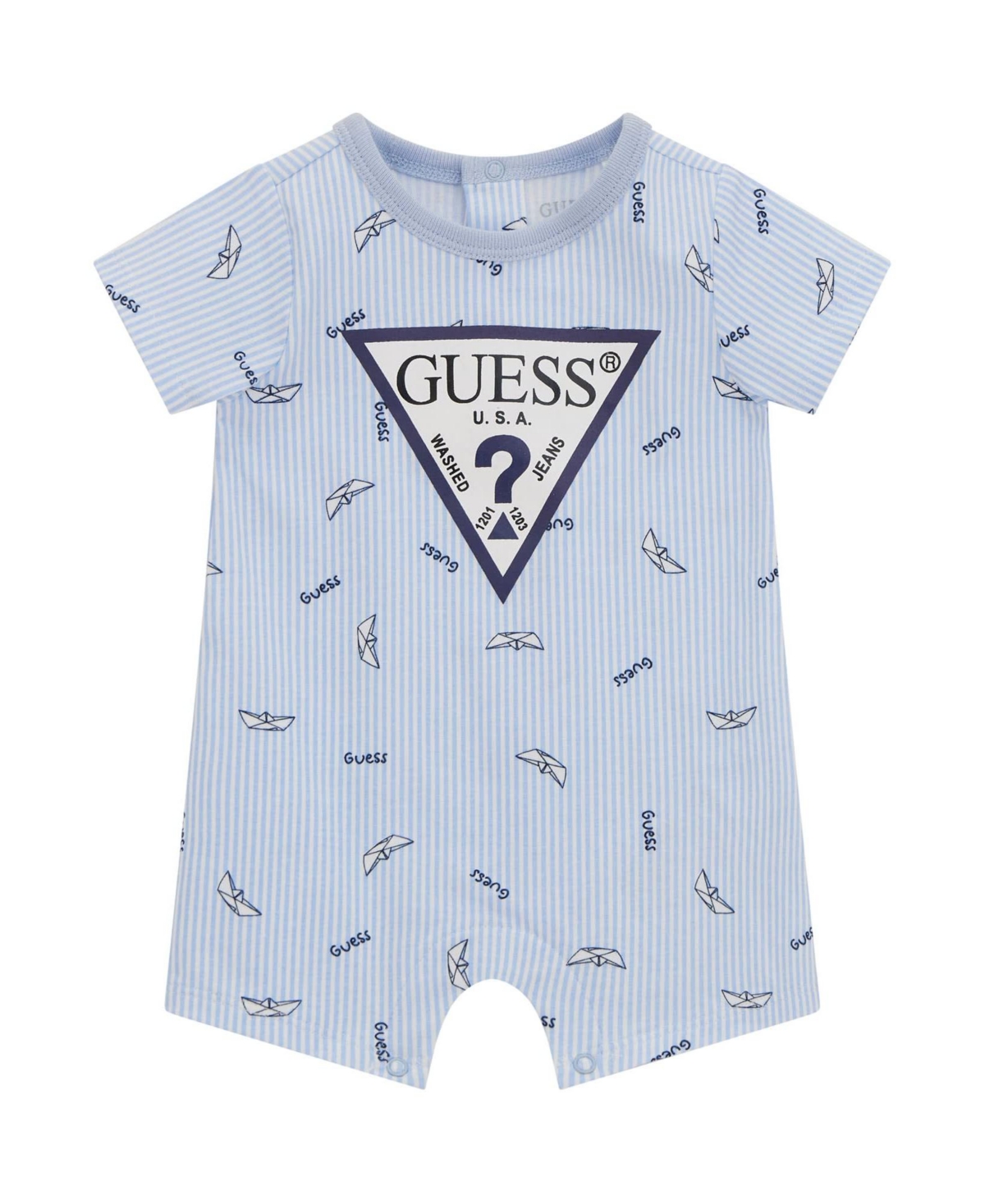 Guess Baby Boys Stretch Jersey Shortall In Blue