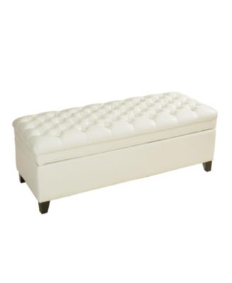 Elegant JULIANA Ottoman with Ample Storage and Sophisticated Bonded Leather
