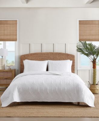 Tommy Bahama Home Tommy Bahama Line Palm Cotton Reversible Quilt Set In White