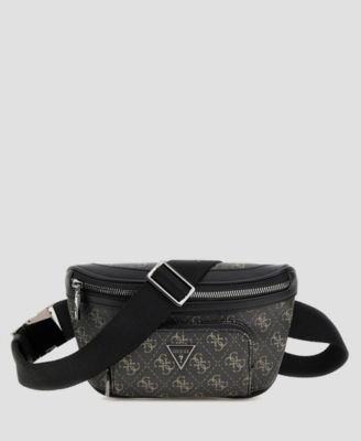 GUESS - Men's Vezzola Grainy Faux-Leather Water-Repellent Fanny Pack