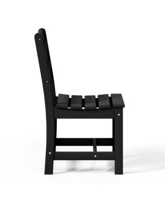 Outdoor HDPE Patio Classic Armless Dining Side Chair