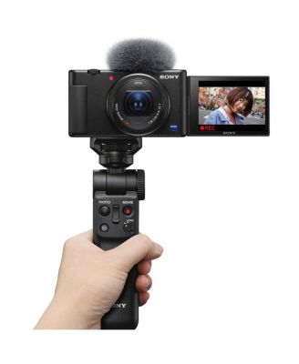 ZV-1 Compact 4K HD Camera - With Sony ACCVC1 Vlogger Accessory Kit with Wireless Bluetooth Grip / Tripod (GP-VPT2 BT) and 64GB UHS-II SD