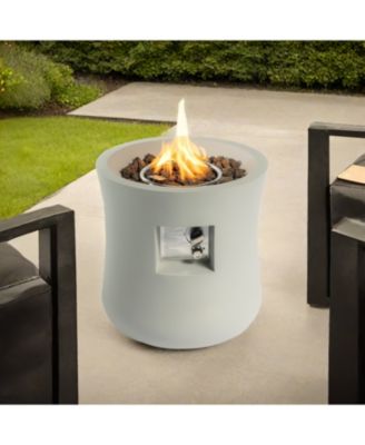 Streamdale Propane Fire Pit Table, 20-inch, Round Graphite Base, Cover, Lava Rocks