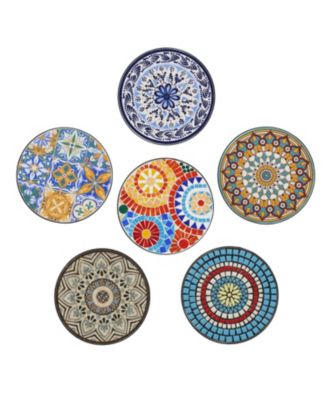 Streamdale Patio Side Table,Blue+Black