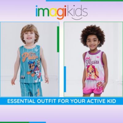 Toddler Girls Mesh Jersey Tank Top and Basketball Shorts Athletic Outfit Set