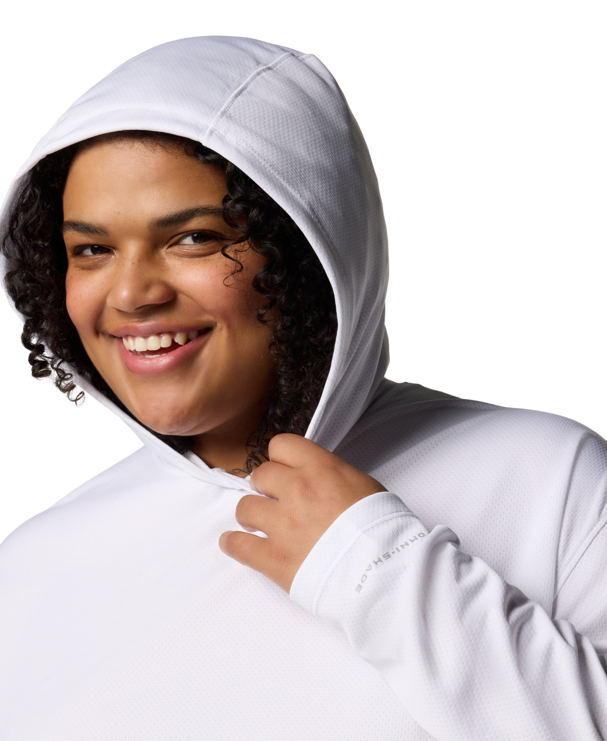 Shop Columbia Plus Size Pfg Solar Stream Long Sleeve Hoodie Top In White