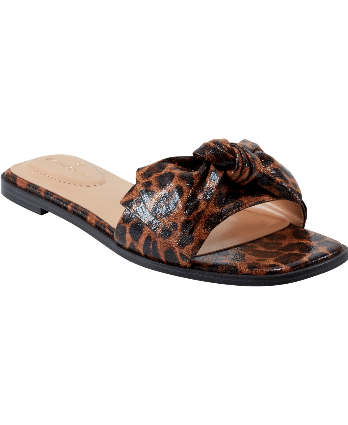 Bandolino Women's Violeta Bow Flat Slide Sandals In Leopard