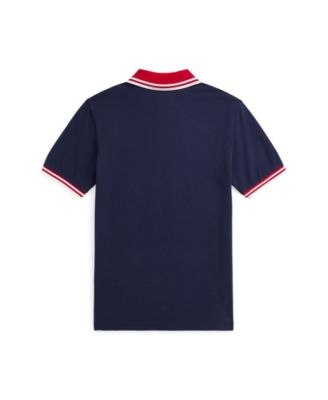 Big Boys Baseball-Logo Mesh Polo Shirt