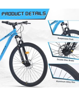 Streamdale 29 Inch Wheels Single Speed Mountain Bike, for Men Women Boys and Girls, Front Suspension, Steel Frame